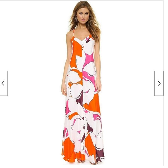 Diane Von Furstenberg Barths Maxi Dress in Riviera Buds Multi Cornflower Print - Picture 16 of 16